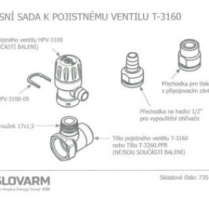 Sada servisní K pojistnému ventilu T-3160